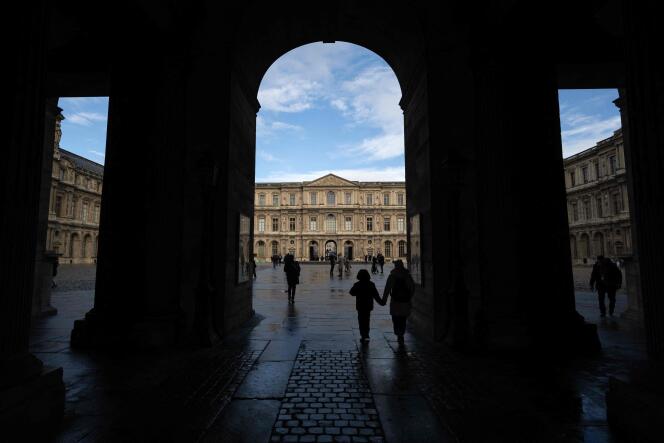 The square courtyard of the Louvre, December 4, 2023.