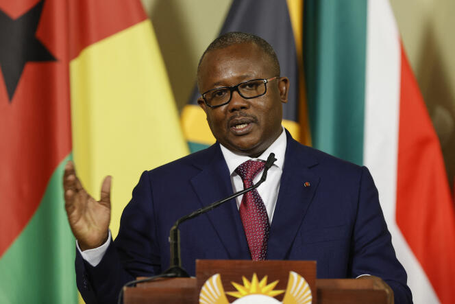 El presidente de Guinea-Bissau, Umaro Sissoco Embalo, en Pretoria, Sudáfrica, 28 de abril de 2022. 