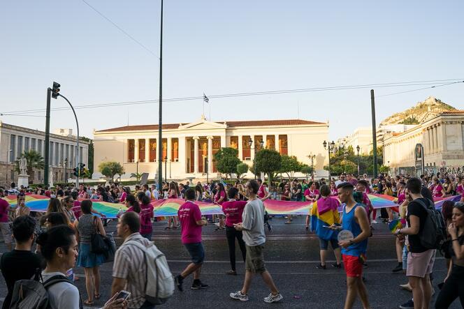 Pride march in Athens, 2018.