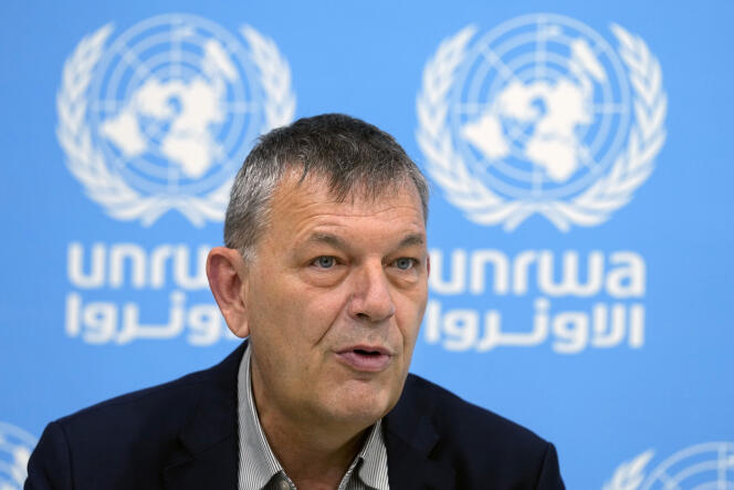Philippe Lazzarini, le commissaire général de l’agence des Nations unies pour les réfugiés palestiniens (UNRWA), à Beyrouth, au Liban, le 6 décembre 2023.