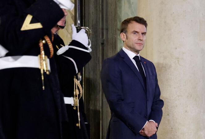 Emmanuel Macron, à l’Elysée, le 7 décembre 2023.