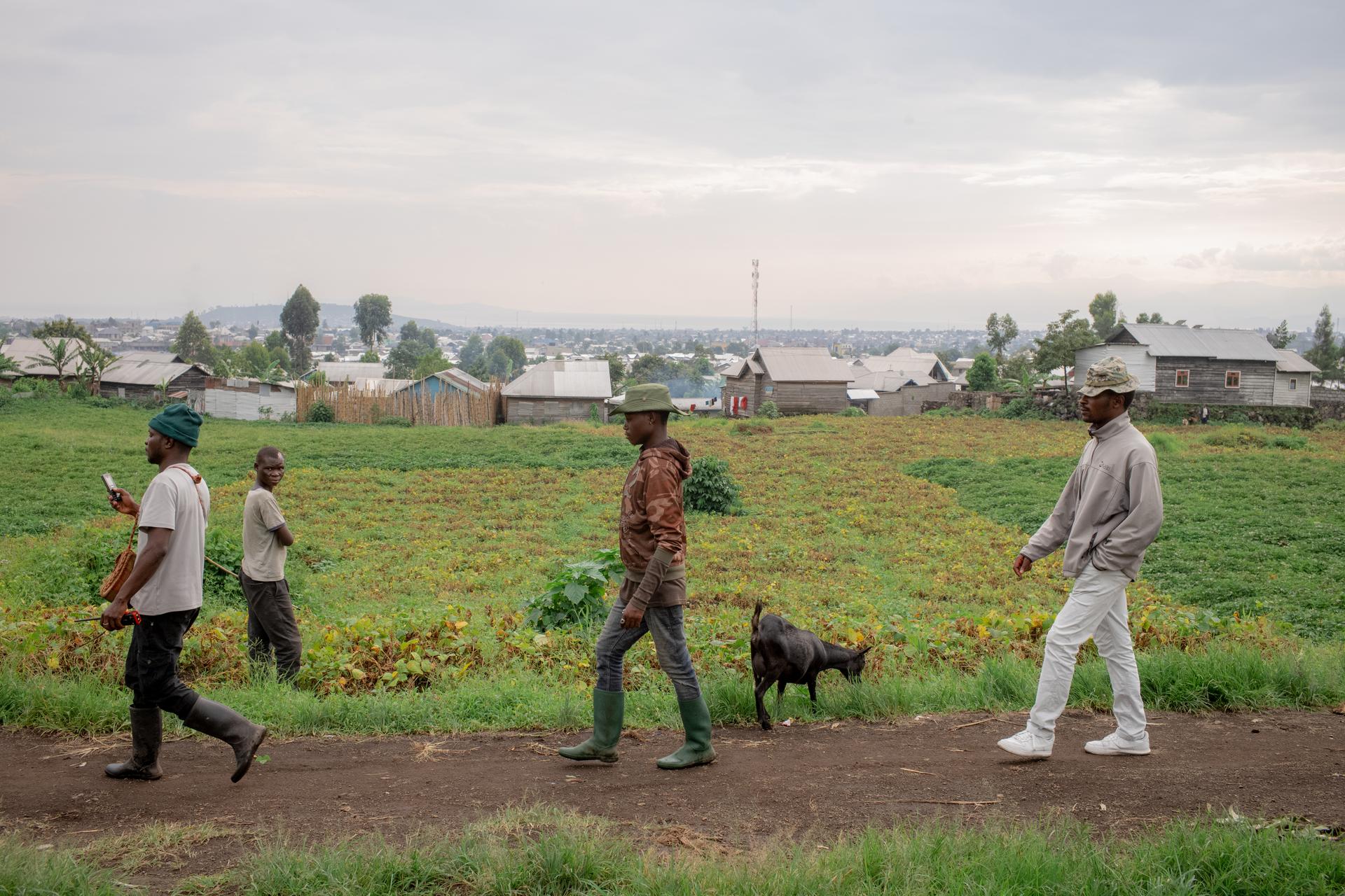 Wazalendo patrol the Buhene district of Goma, November 30, 2023.