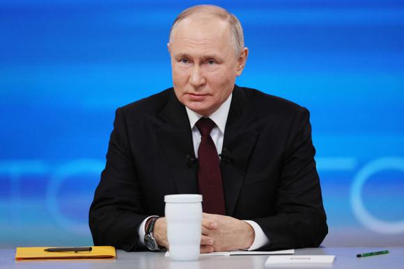 Vladimir Poutine à Moscou, le 14 décembre 2023.