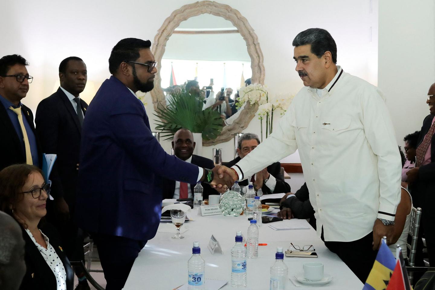 Presidents of Venezuela and Guyana meet to defuse tensions over oil-rich region