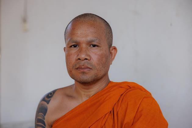 Bunthom Phankong at the Samakkhi Phatthanaram "wat" near his family home, December 15, 2023, Udon Thani, Thailand.