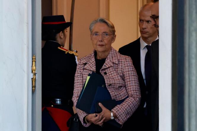 The Prime Minister, Elizabeth Bourne, at the Elysee, Paris, December 20, 2023.