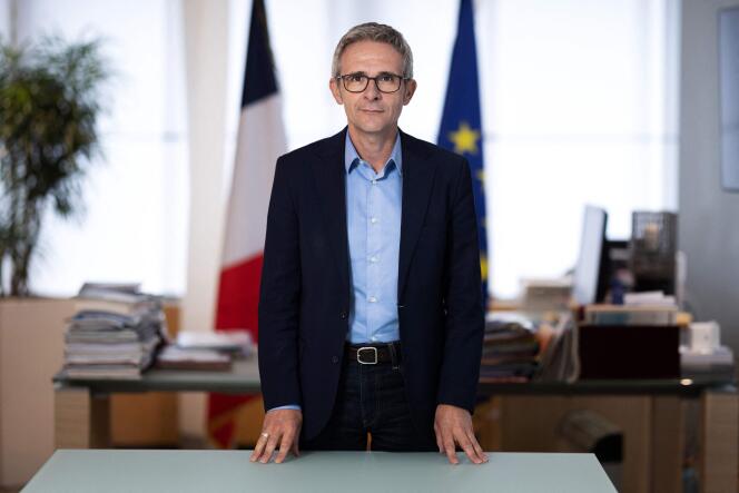 Stéphane Trussel, president of the Seine-Saint-Denis departmental council of the Socialist Party, in his office in Bobigny in May 2023.