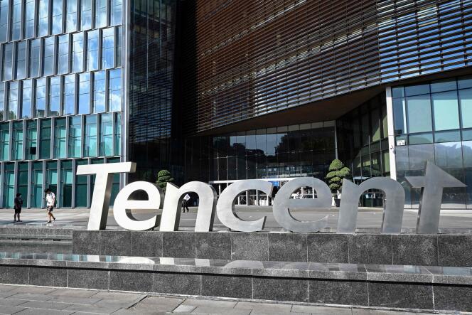 Les bureaux de Tencent, à Shenzhen, en Chine, le 22 décembre 2023.
