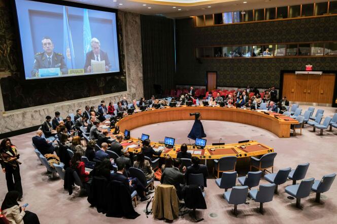 Una reunión del Consejo de Seguridad de las Naciones Unidas sobre la situación en Oriente Medio y la cuestión Palestina, en Nueva York, el 19 de diciembre de 2023. 