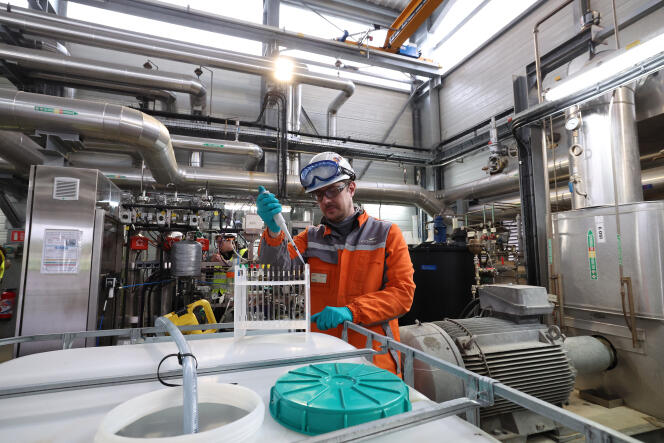 Unidad de extracción geotérmica directa de litio instalada en un pozo geotérmico en Rittershoffen (Bajo Rin), el 5 de diciembre de 2023. 