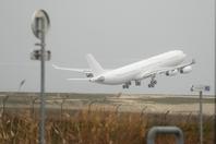 The plane grounded by police at the Vatry airport takes off Monday, December 25, 2023 in Vatry, eastern France.