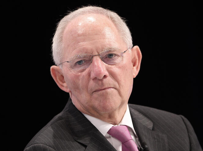 Then German finance minister Wolfgang Schäuble attends the European Banking Congress in Frankfurt am Main, western Germany, on November 18, 2016.