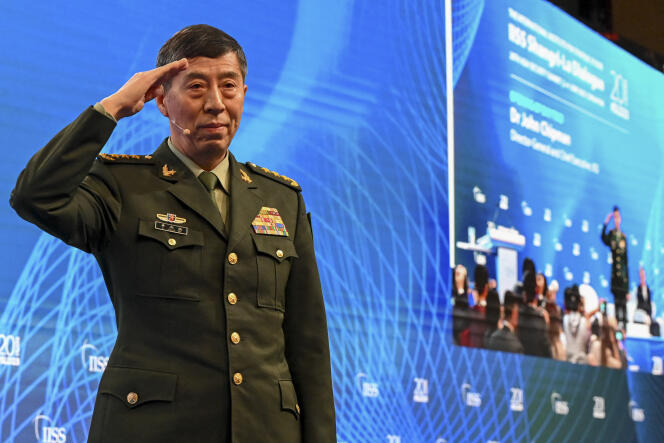 Former Chinese Defense Minister Li Changfu in Singapore on June 4, 2023. 