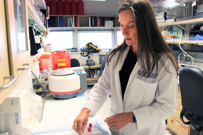 Stephanie Page, dans son laboratoire au UW Medicine Diabetes Institute, à Seattle, Etats-Unis, en 2018.