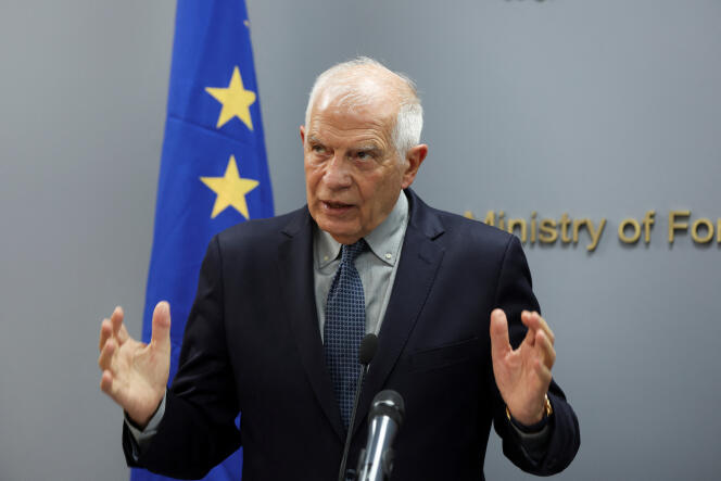 Josep Borrell, lors d’une conférence de presse à Beyrouth, le 6 janvier 2024.