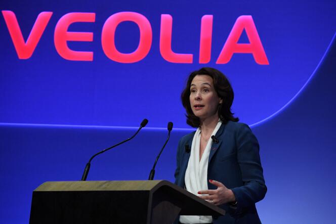 La directora general de Veolia, Estelle Brachlianoff, en París, el 15 de junio de 2022.