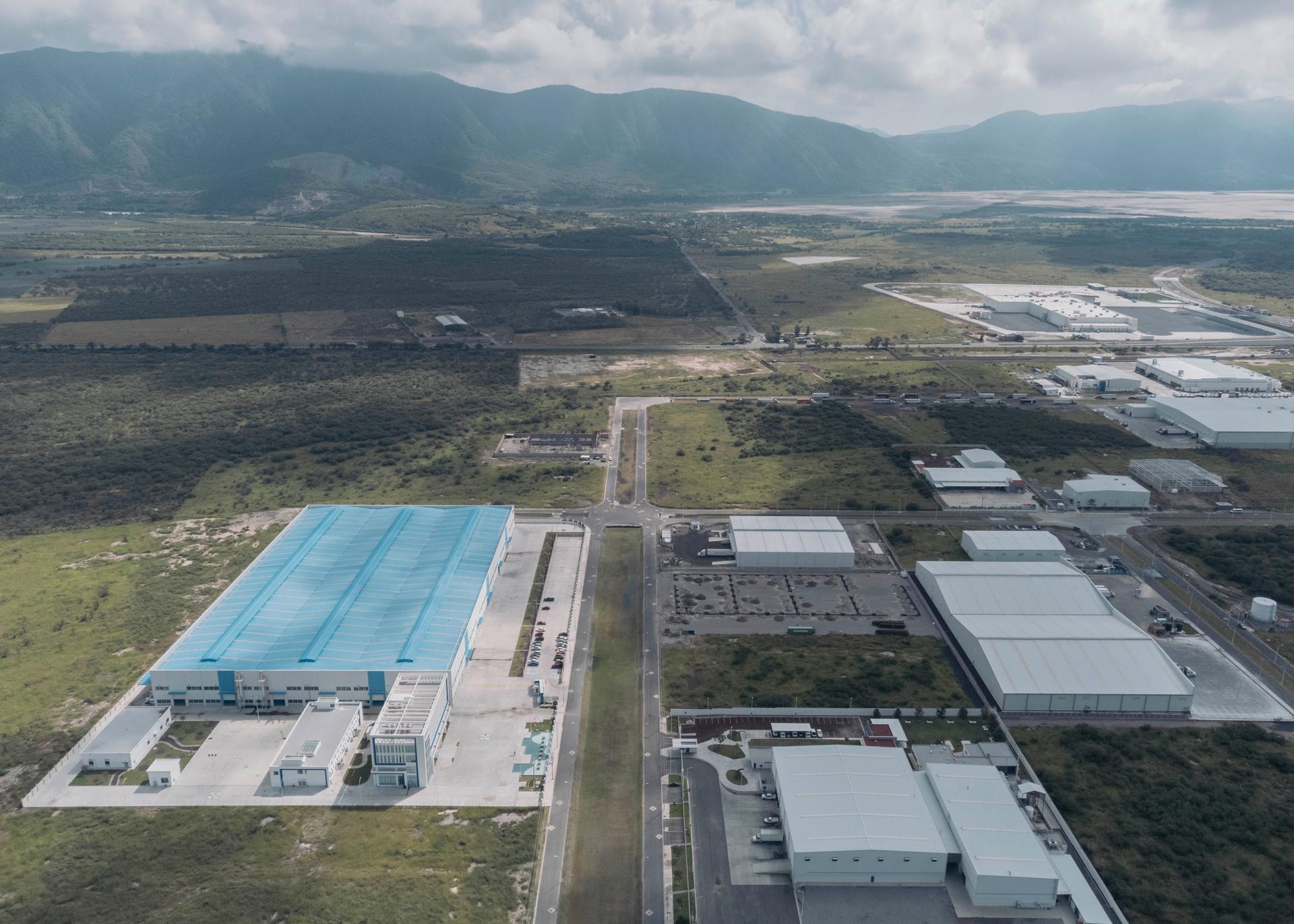 Aerial view of the Haitian International Mexico plant (left), Guadalajara (Mexico), October 13, 2023.