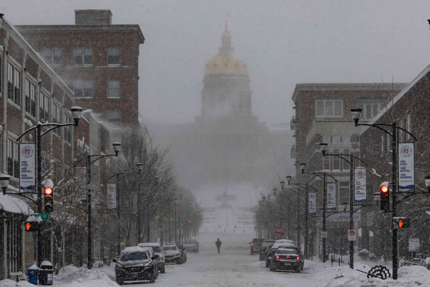 A snowstorm hit Iowa three days before Donald Trump's crucial primary
