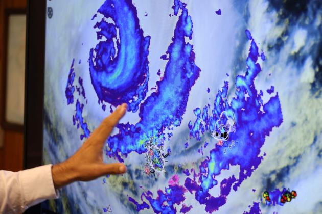 At the Réunion weather center, January 14, 2024.
