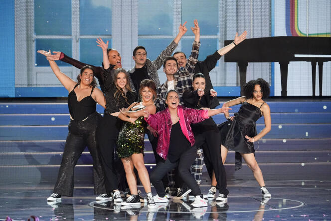 Les élèves de « Star Academy » lors de l’émission spéciale comédie musicale diffusé le 9 décembre 2023 sur TF1.