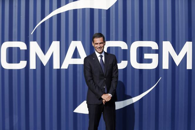 El director general del armador marsellés CMA CGM, Rodolphe Saadé, en Le Havre (Sena Marítimo), el 6 de septiembre de 2018. 
