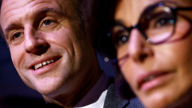 Emmanuel Macron et Rachida Dati à Clichy-sous-Bois, le 18 janvier 2024.