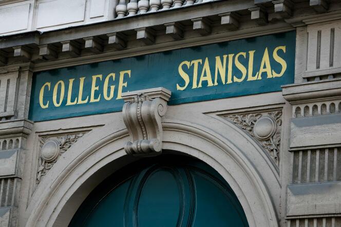 La fachada del Stanislas College, en París, en enero de 2024.