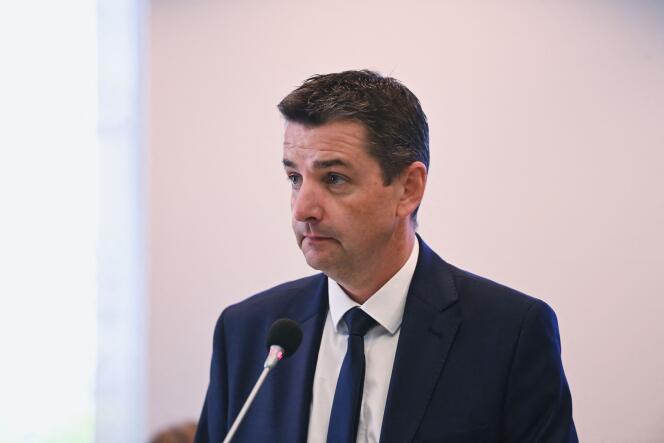 Le maire de Saint-Etienne, Gaël Perdriau, lors d’un conseil municipal à l’hôtel de ville stéphanois, le 26 septembre 2022.