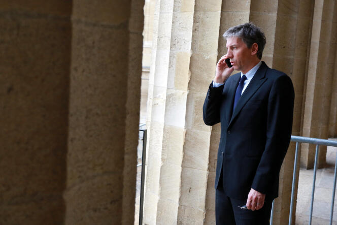 L’homme d’affaires français Stéphane Courbit, au palais de justice de Bordeaux, le 16 février 2015.