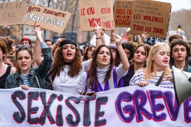 Manifestation lors de la Journée internationale des droits des femmes, à Toulouse, le 8 mars 2023.