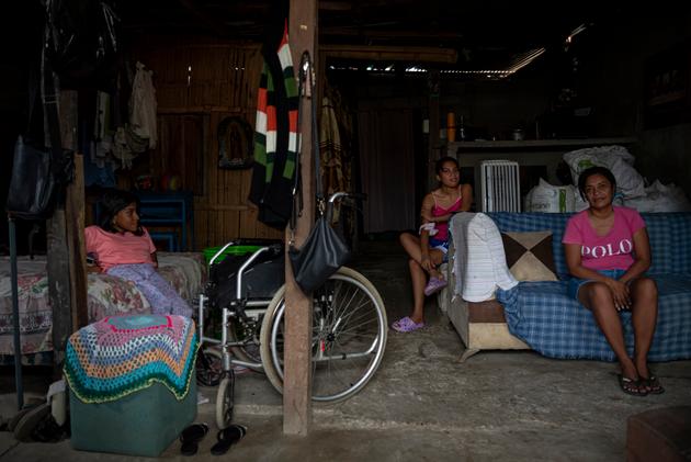 Josefa Quinones lives with her two daughters in Guayaquil (Ecuador), January 18, 2024.