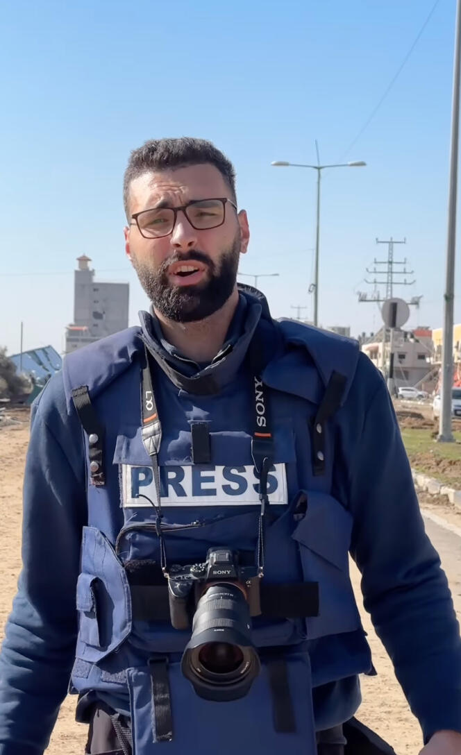 Captura de pantalla de un video del periodista palestino Motaz Azaiza, publicado en su cuenta de Instagram el 17 de enero de 2023.