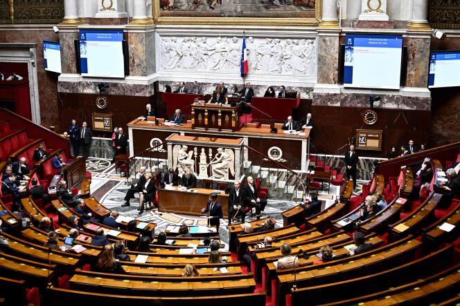 L’Assemblée nationale, à Paris, le 24 janvier 2024.
