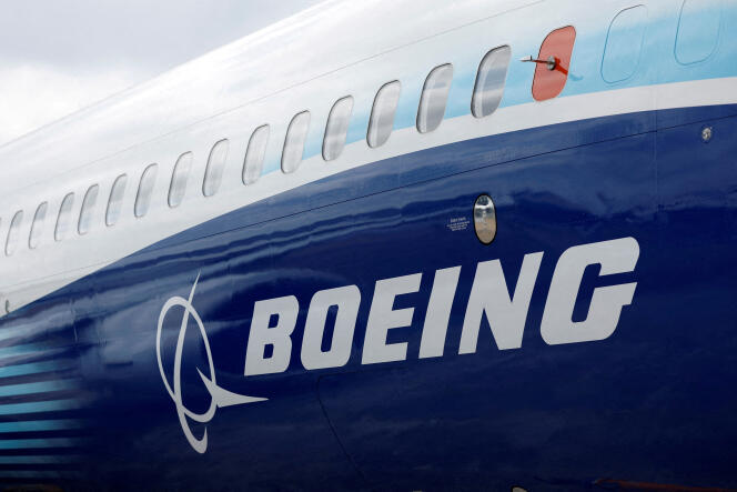 Un Boeing, au salon aéronautique international de Farnborough, en Grande-Bretagne, le 20 juillet 2022.