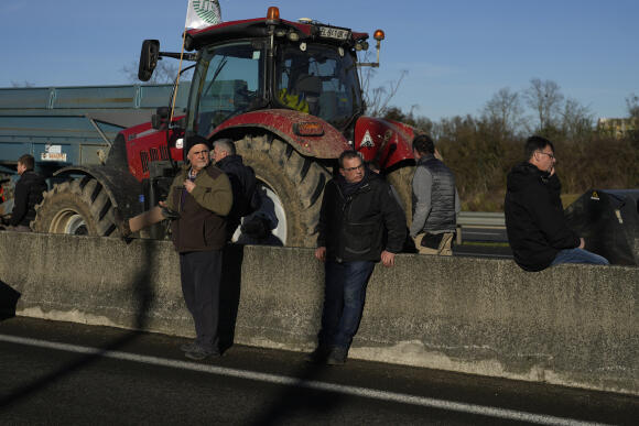 En la autopista A6, cerca de Villabé (Essonne), 26 de enero de 2024.
