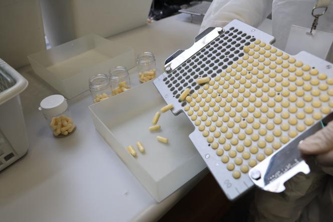 Préparation de médicaments dans le laboratoire de la pharmacie Delpech à Paris, le 28 septembre 2023. 