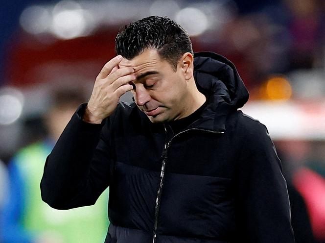 Xavi, entrenador del FC Barcelona, ​​durante la semifinal de la Supercopa entre su club y Osasuna, Arabia Saudita, el 11 de enero de 2024.