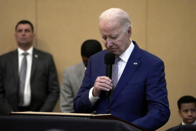 Le président américain Joe Biden, à West Columbia, en Caroline du Sud, le 28 janvier 2024, après l’annonce de la mort de trois soldats américains en Jordanie. 