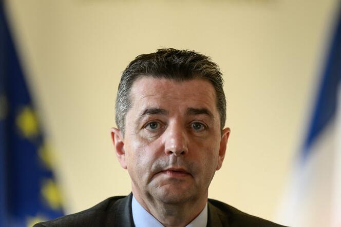 Gaël Perdriau, maire de Saint-Etienne, lors d’une conférence de presse, le 29 janvier 2024. 