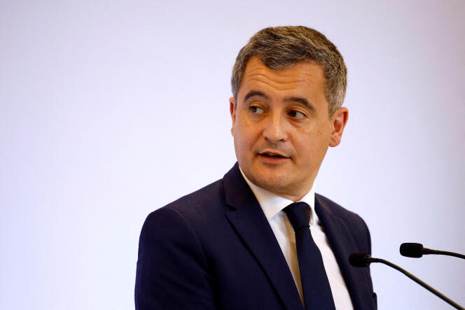 The Minister of the Interior, Gérald Darmanin, in Bordeaux, January 22, 2024.