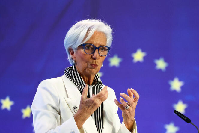 La présidente de la Banque centrale européenne, Christine Lagarde, à Francfort, en Allemagne, le 25 janvier 2024.