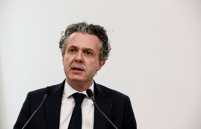 The Minister of Ecological Transition, Christophe Béchu, on February 1, 2024 in Paris.