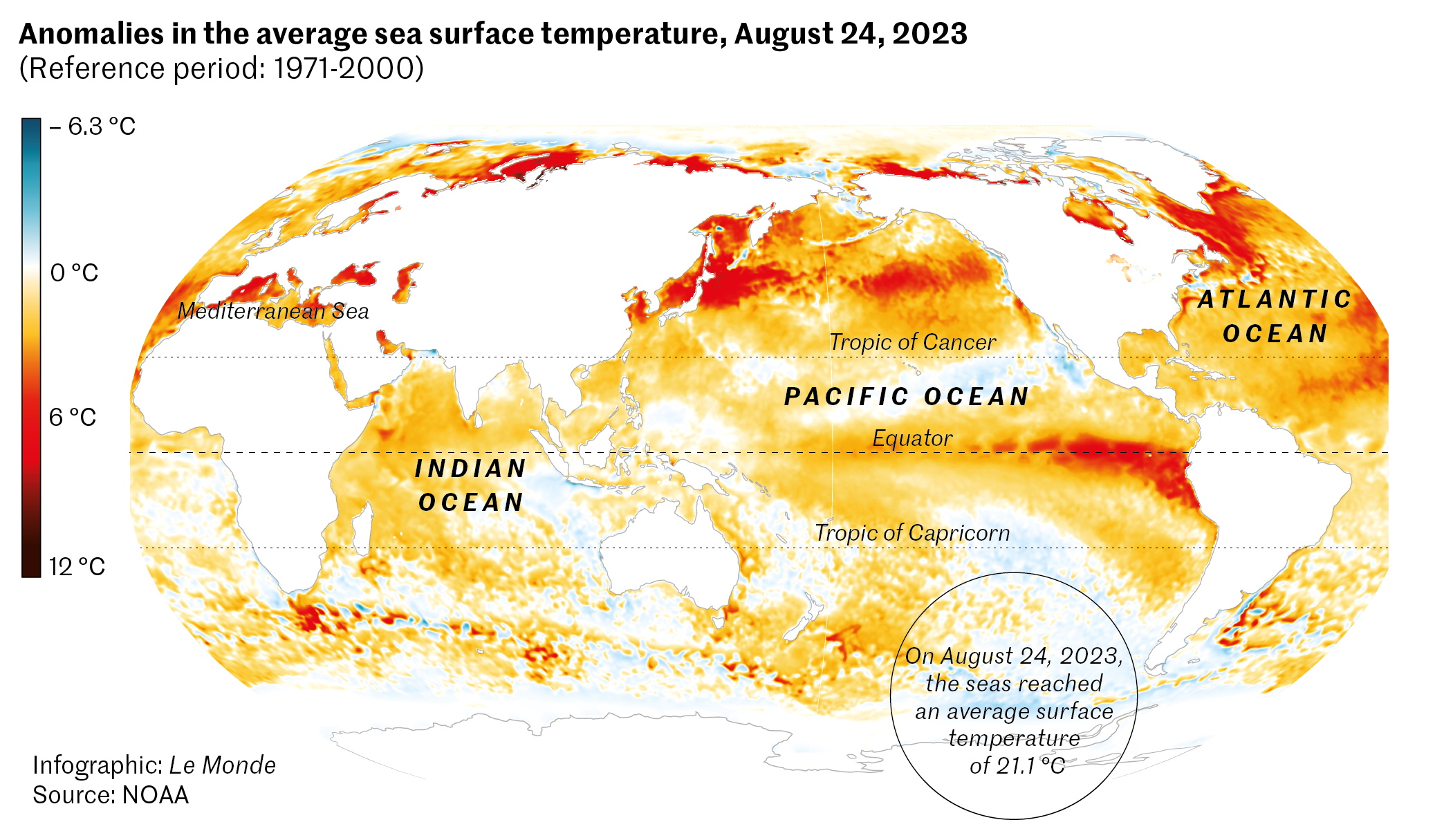 Océans connectés  Records des températures de surface des océans