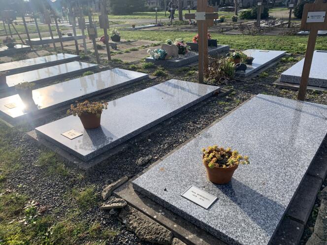 Dans la « partie commune » du cimetière de Miséricorde, à Nantes, des tombes de personnes mortes dans l’isolement.