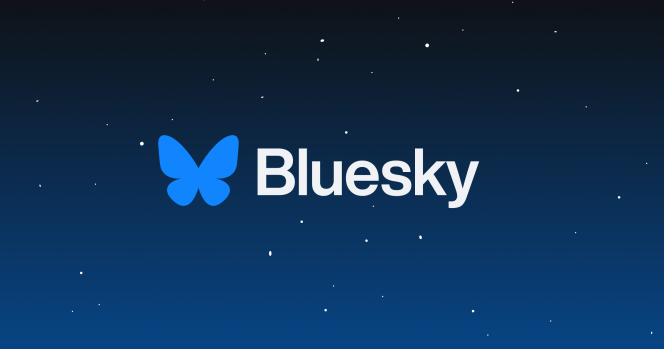 Le logo officiel de Bluesky.