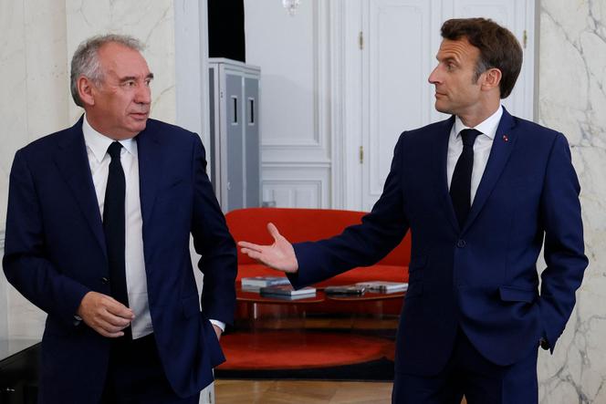 François Bayrou and Emmanuel Macron, June 21, 2022.