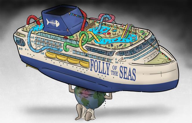 Dessin paru en « une » du « Monde » daté du 8 février, signé par le dessinateur néerlandais Tjeerd Royaards.