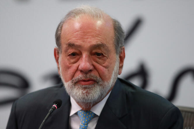 Mexican businessman Carlos Slim, Mexico City, February 12, 2024.
