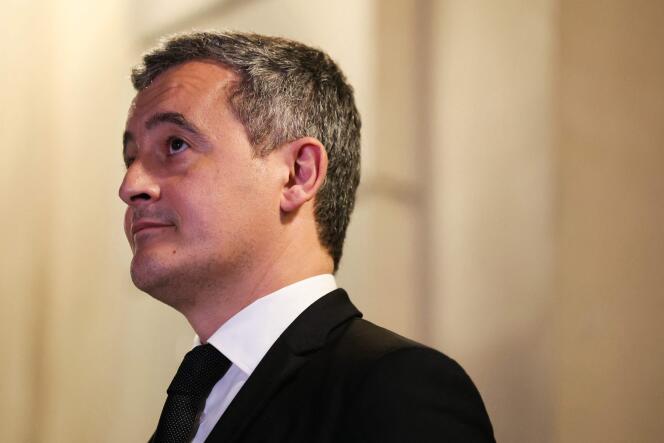 Gerald Darmanin au ministère français de l’Intérieur à l’hôtel de Beauvau, à Paris, le 30 janvier 2024.  