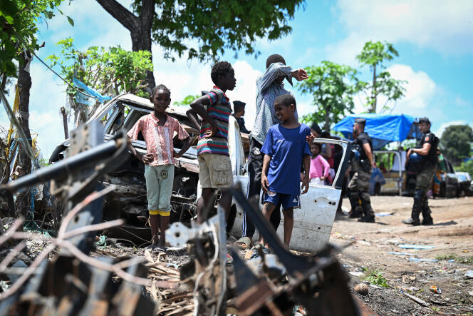 El barrio marginal de Mavadzani, en Mayotte, 8 de diciembre de 2023.